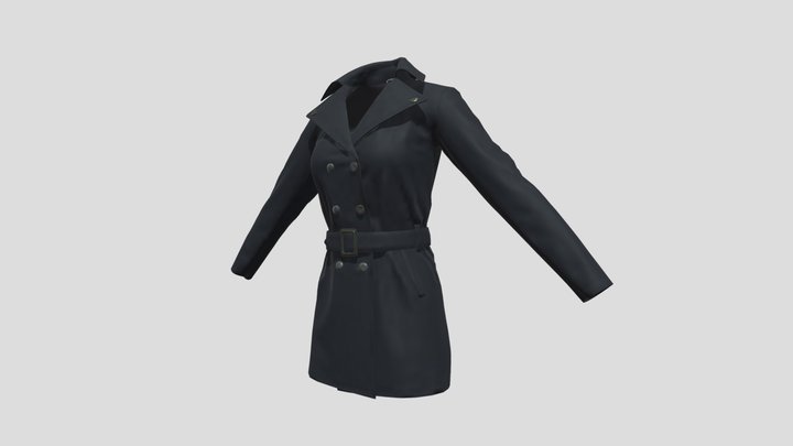 Overcoat_Female 3D Model