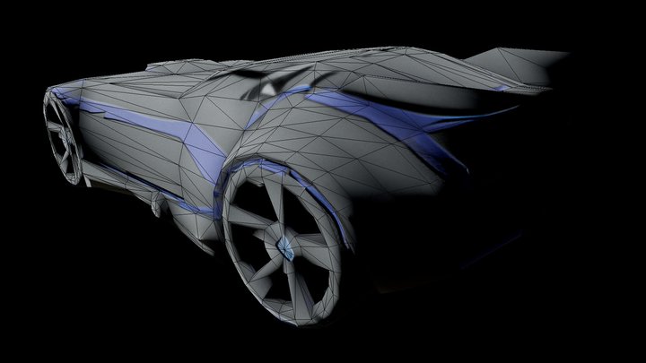 Futuristic Armored Vehicle – Low Poly Edition – Free 3D Model STL