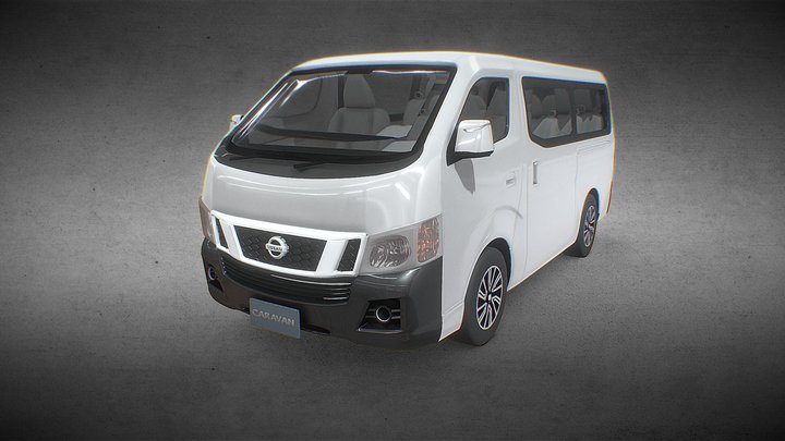 Nissan Caravan Detailed 3D Van Model . 3D Model