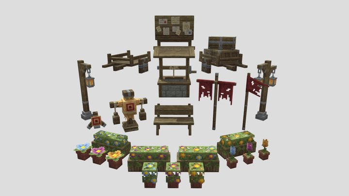 Town Props | Furniture 3D Model