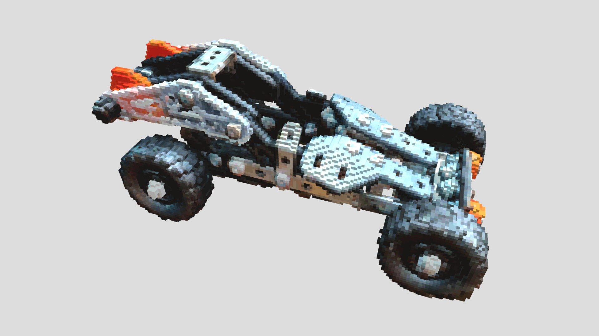 Meccano Rally racer car (voxels)