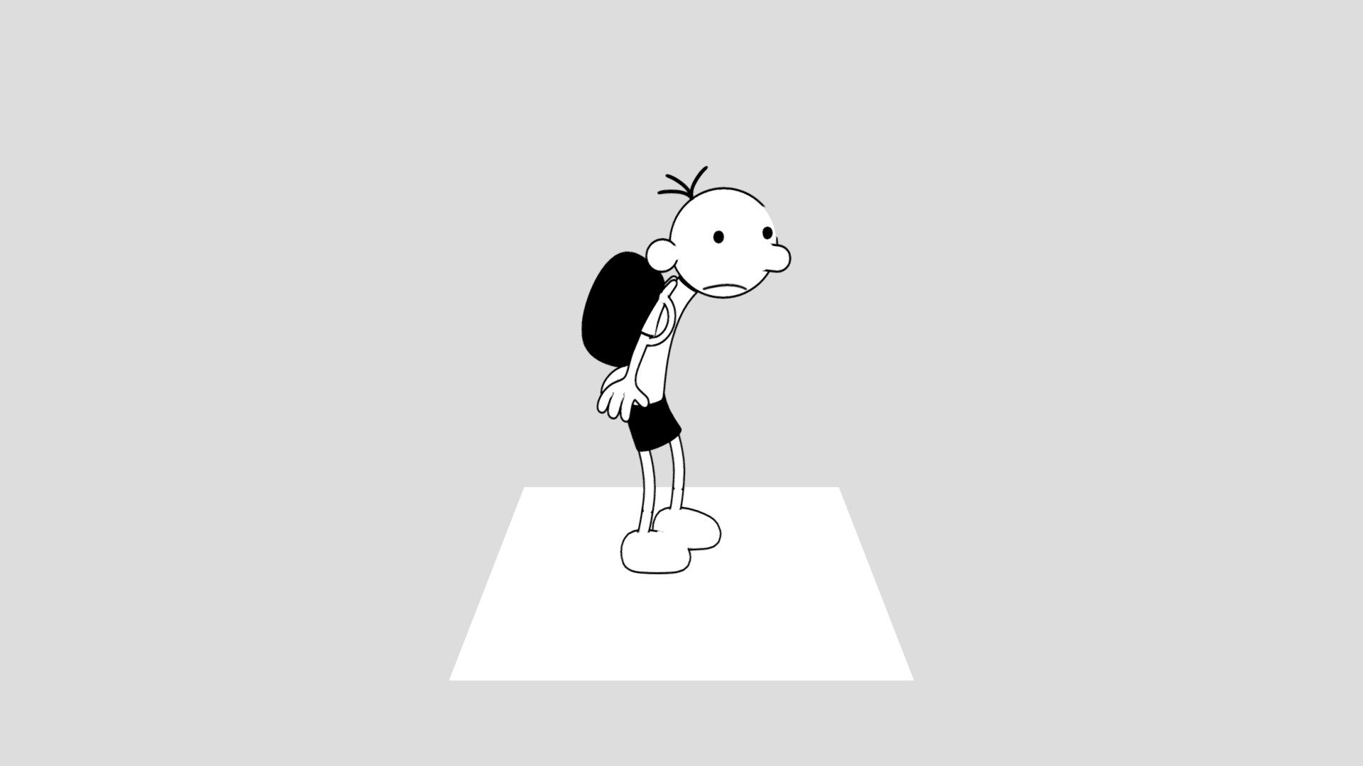 GREG HEFFLEY FROM THE DIARY OF THE WIMPY KID 3D model animated rigged