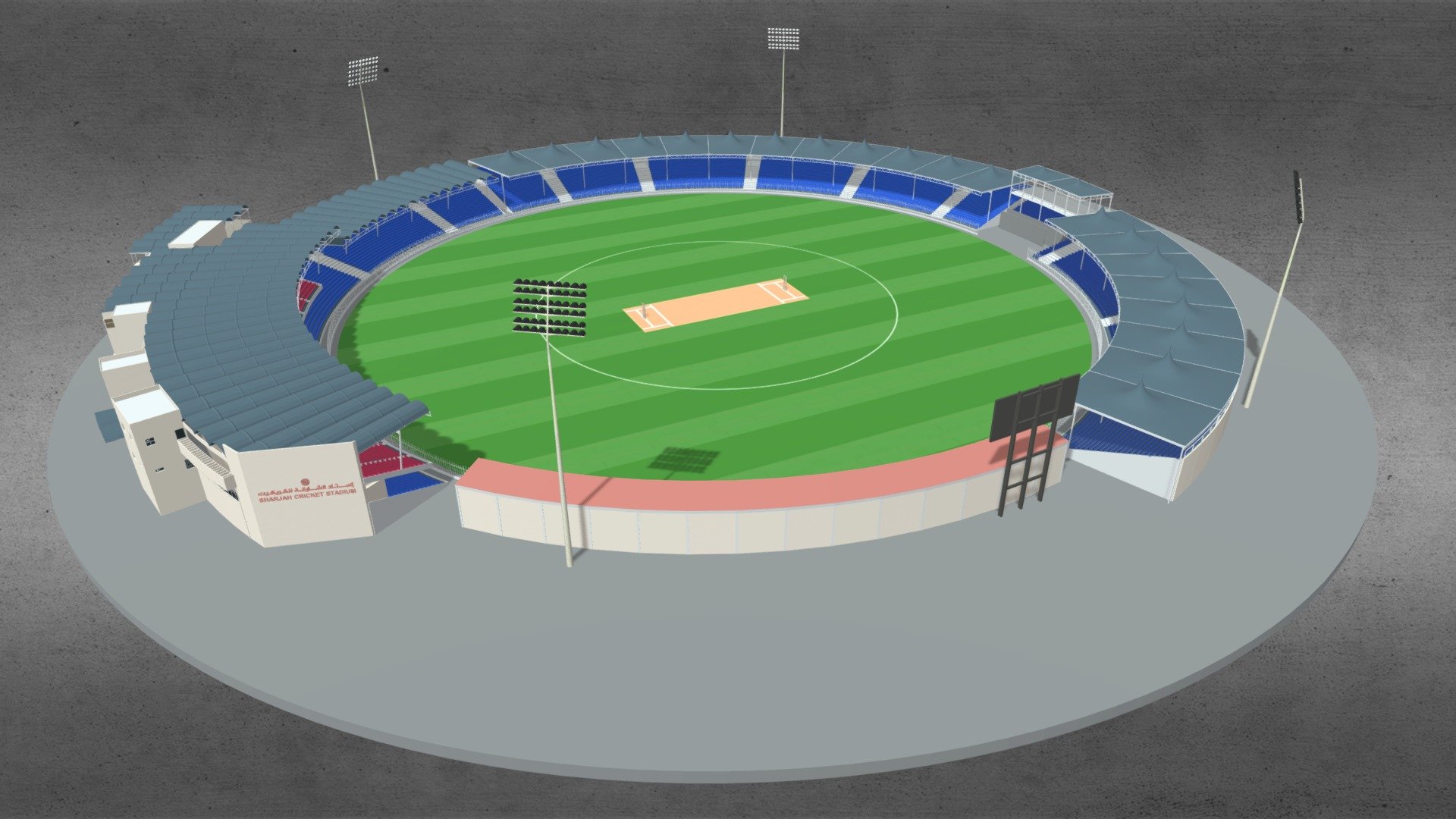 Sharjah Cricket Stadium 3d Model - 3D model by nuralam018 [bfdf96e ...