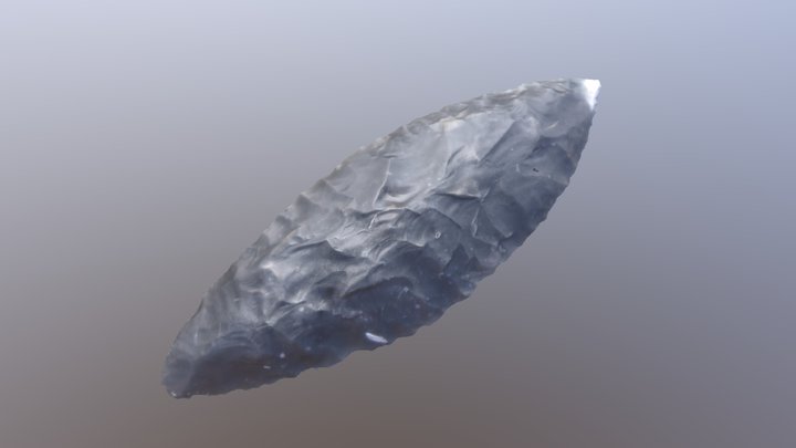 Modern Flint Bifacial Knife 3D Model