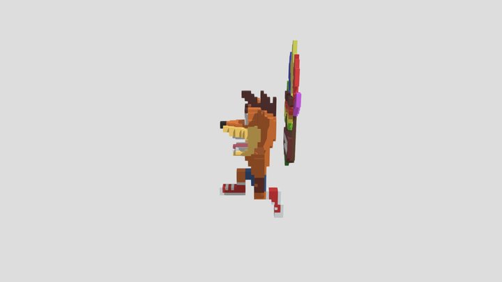 Crash and Aku Aku 3D Model