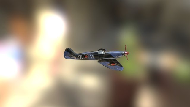 Textured Basic Spitfire 3D Model