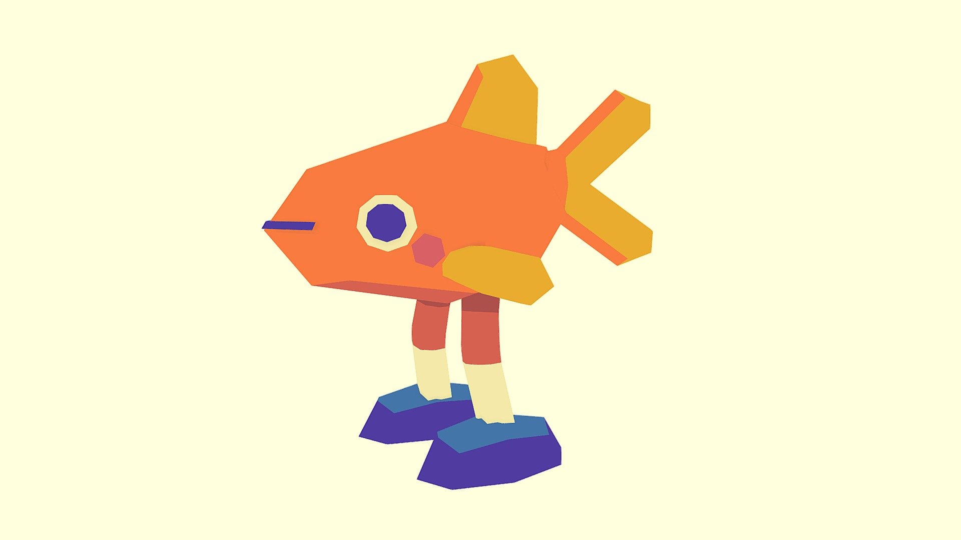Fishy with shoes - 3D model by beelur (@beeiur) [bfe33be] - Sketchfab