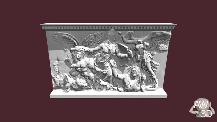 101.DB.21 Athena Pergamon Altar 3D Model