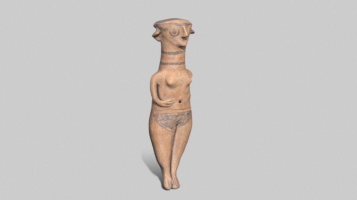 Terracotta of a female figure, Base-ring Ware 3D Model
