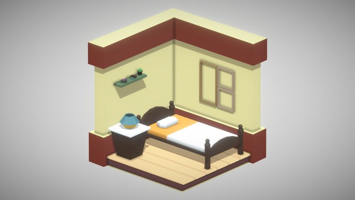 Orthographic Room 3D Model