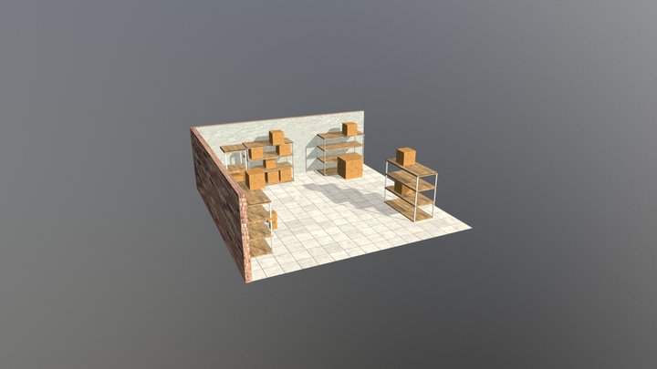 Warehouse Materials 3D Model