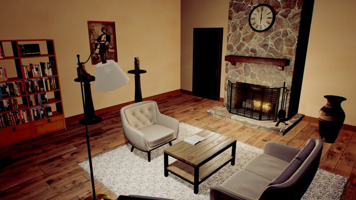 Lounge Room 3D Model