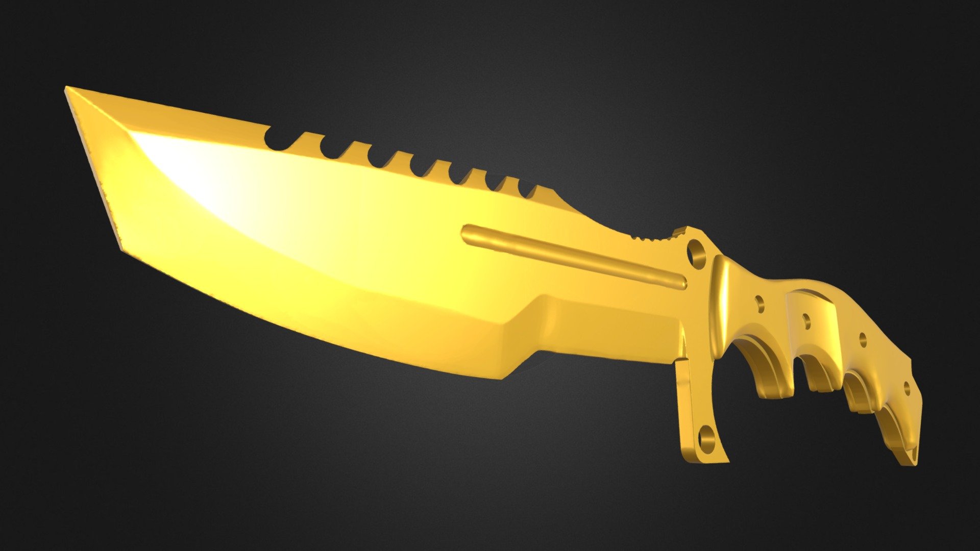 Fixed Blade Tactical Knife 3D model by Anthony AmankwahCharles