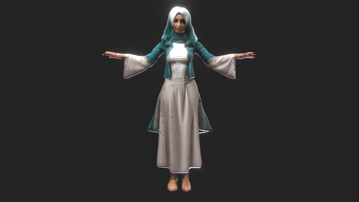 Iranian Woman Hijab 3D Model