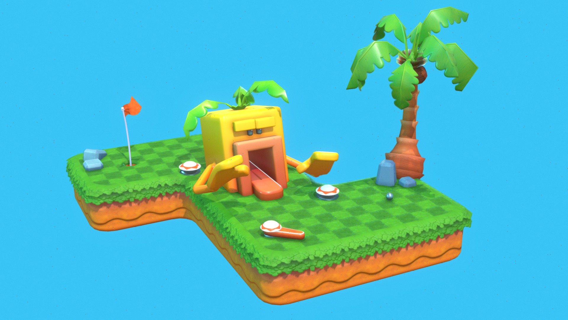 Mini-Pinball Golf - 3D model by RasterZone [bfeabf4] - Sketchfab