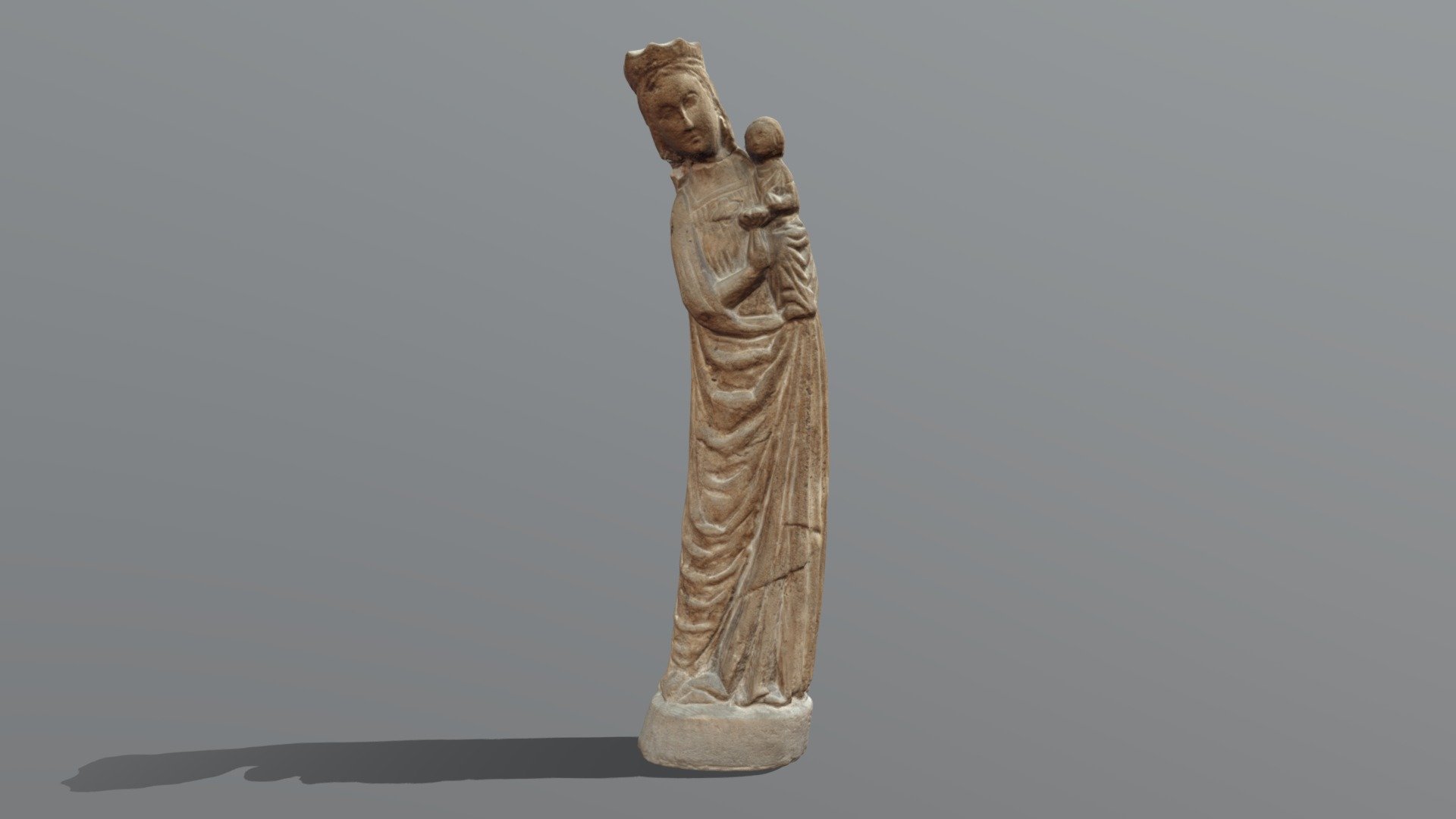 Virgen románica — Sketchfab embed 3D viewer