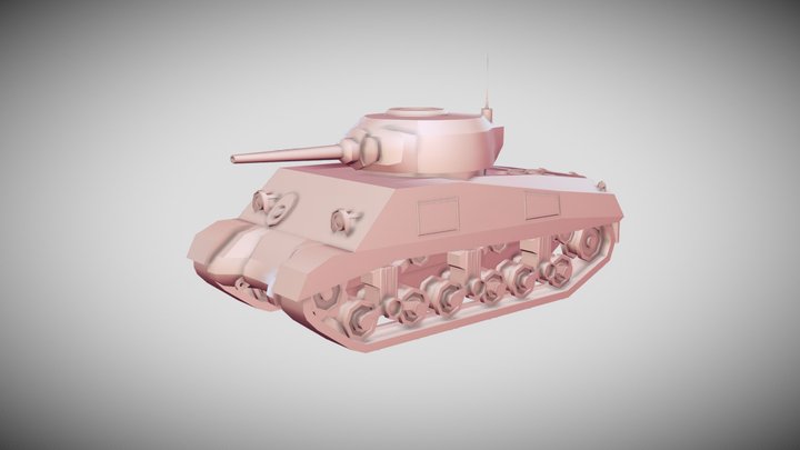 M4A2 Sherman 3D Model