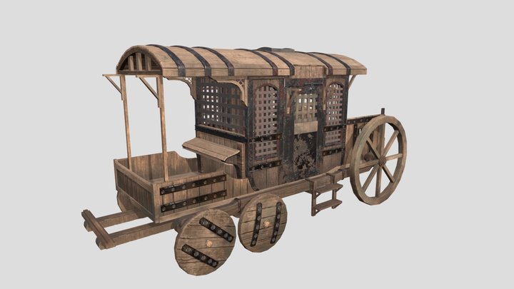 Medieval Carriage 3D Model