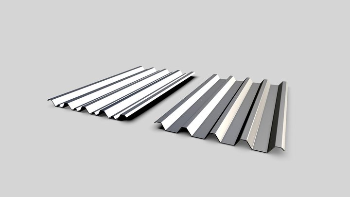 IBR Steel Roofing Sheets 3D Model