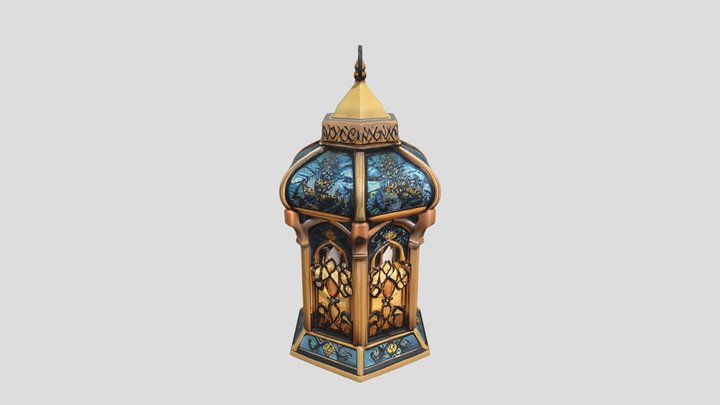 Ornate -islamic Lantern 3d Model , ramadan 3D Model
