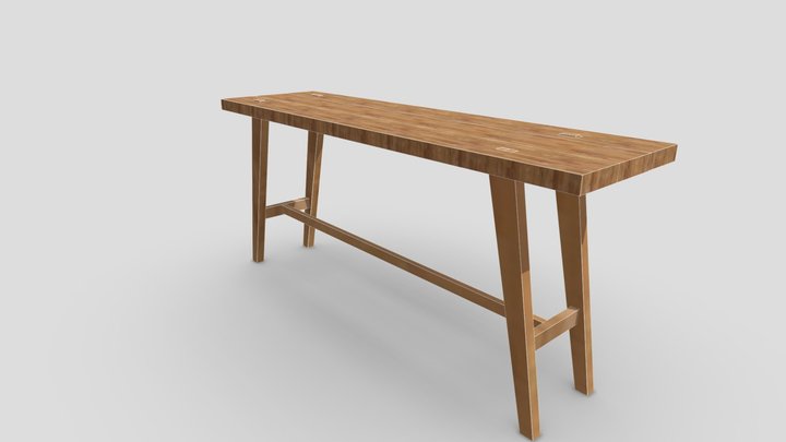 Wooden bench 3D Model