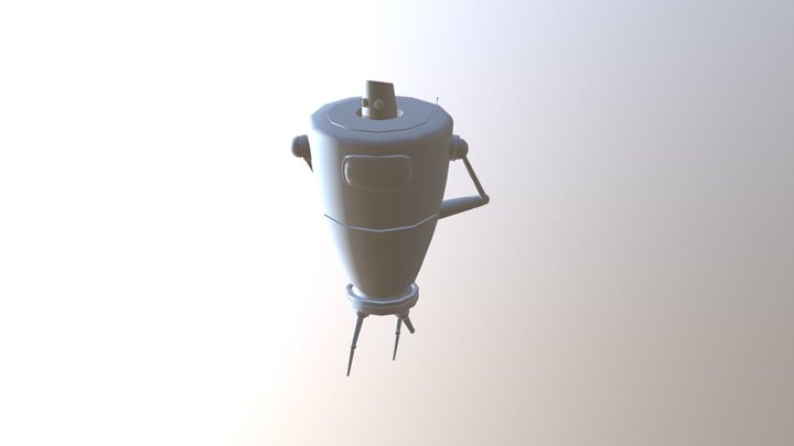 Rigged Robot Walking 3D Model
