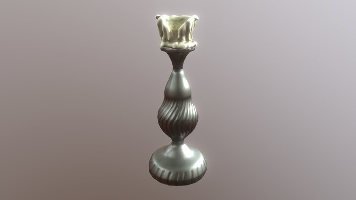 Stylized Melting Candle 3D Model