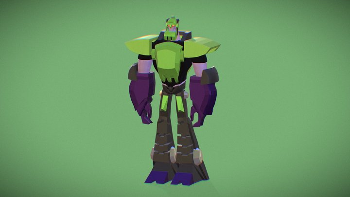 Scrapper Transformers Animated 3D Model