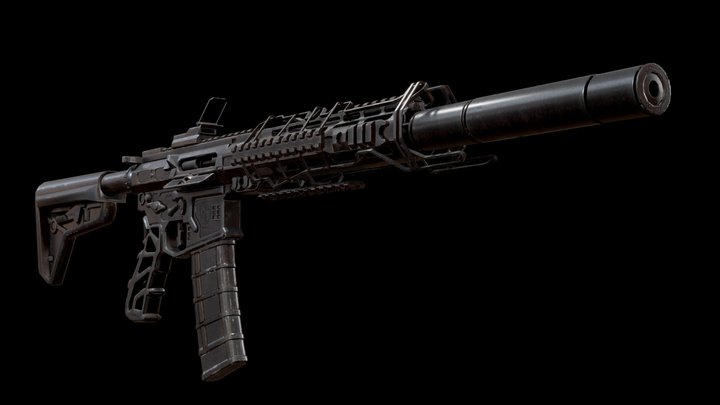 SCP: The Game - Assault Rifle for 342 Division 3D Model