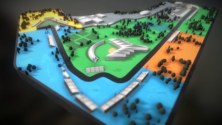Autódromo Hermanos Rodríguez 3D Model