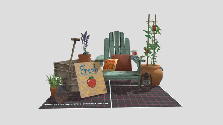 DAE 5 Finished props - Eco House 3D Model