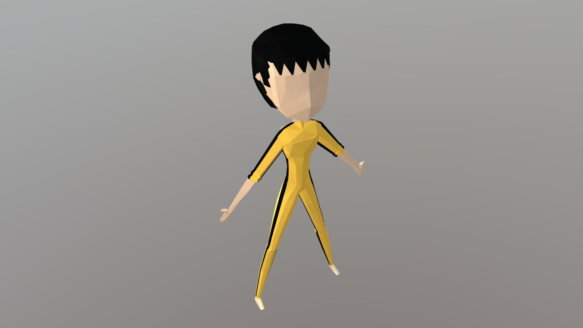 Bruce Lee low poly model