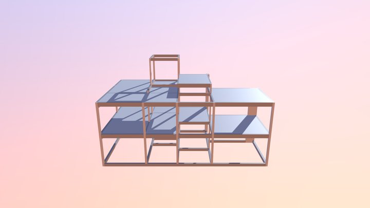 Residência unifamiliar - Superestrutura 3D Model