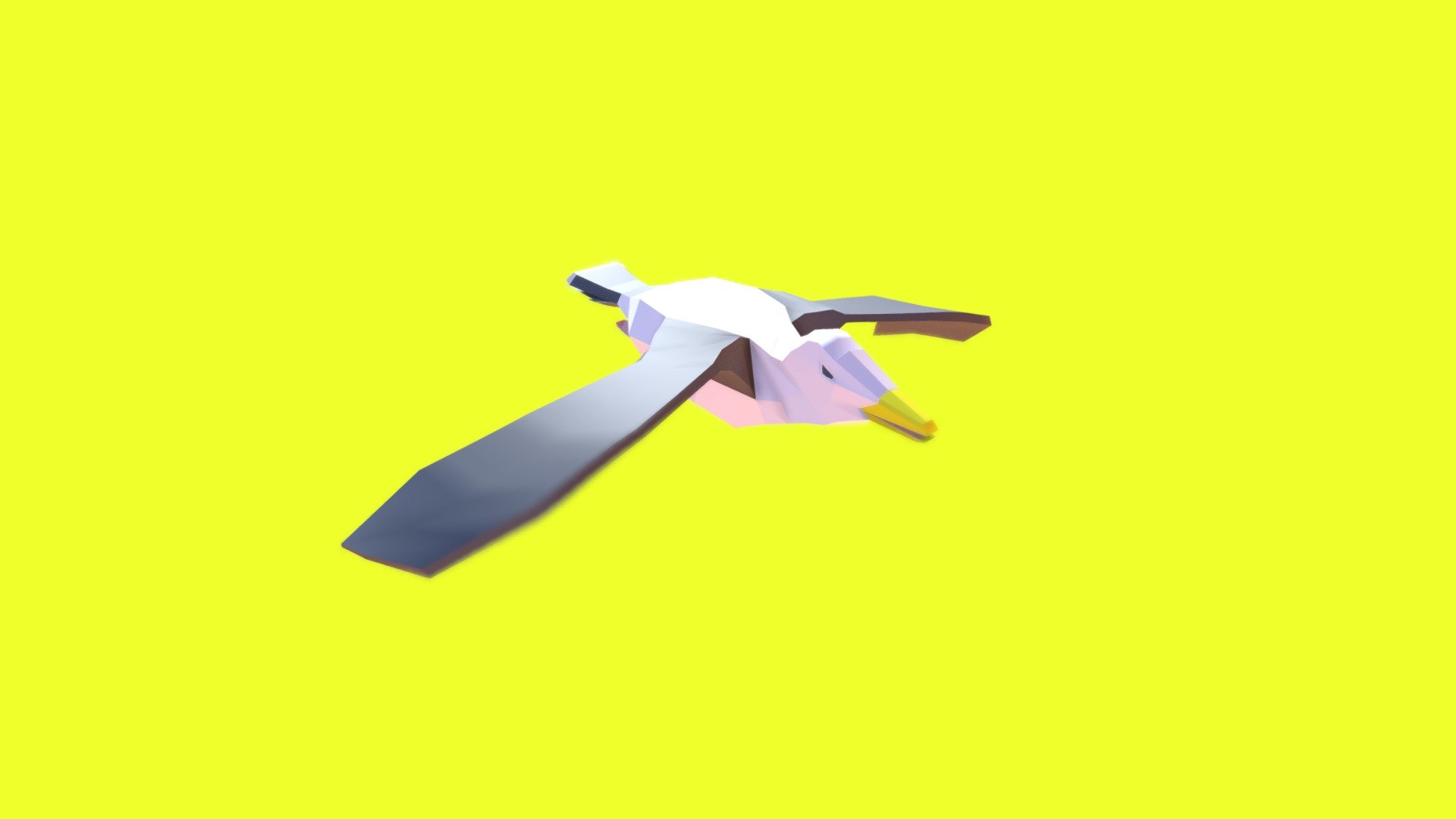 Low-Poly Seagull Animated
