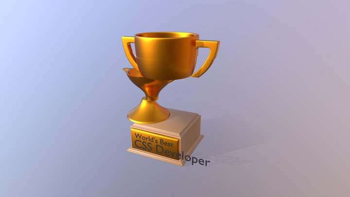 World's Best CSS Developer Trophy 3D Model