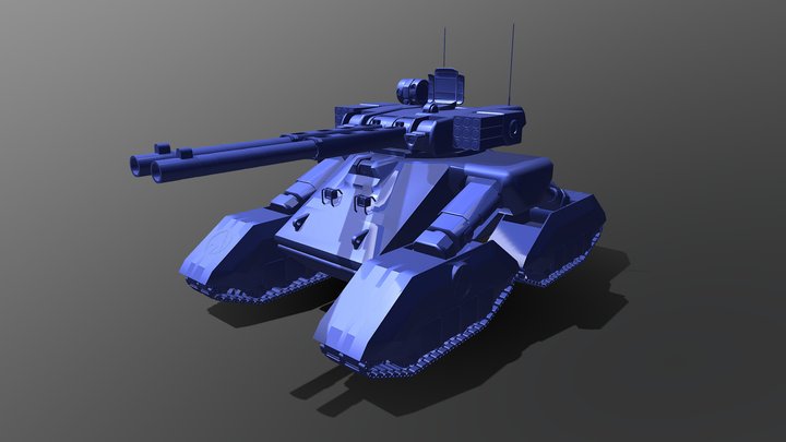 Commander's Heavy Tracked Tank HTM-1L 3D Model