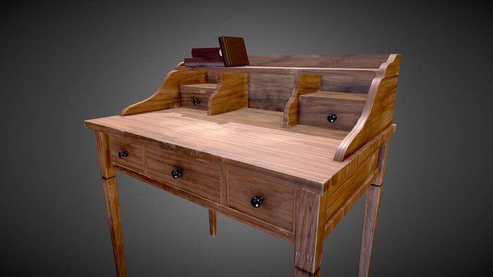 Desk Note Model 3D Model