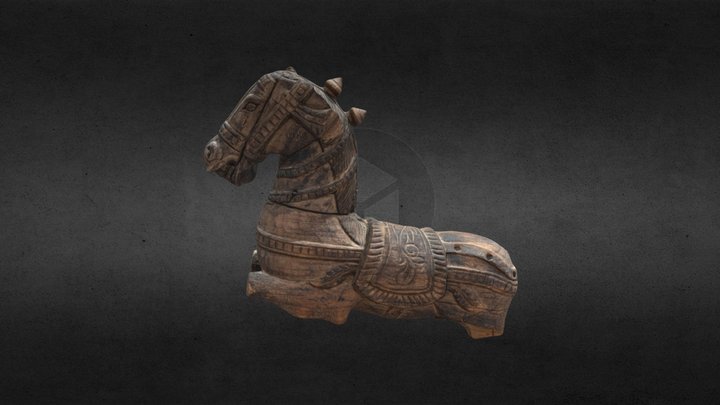 Wood Horse 3D Model