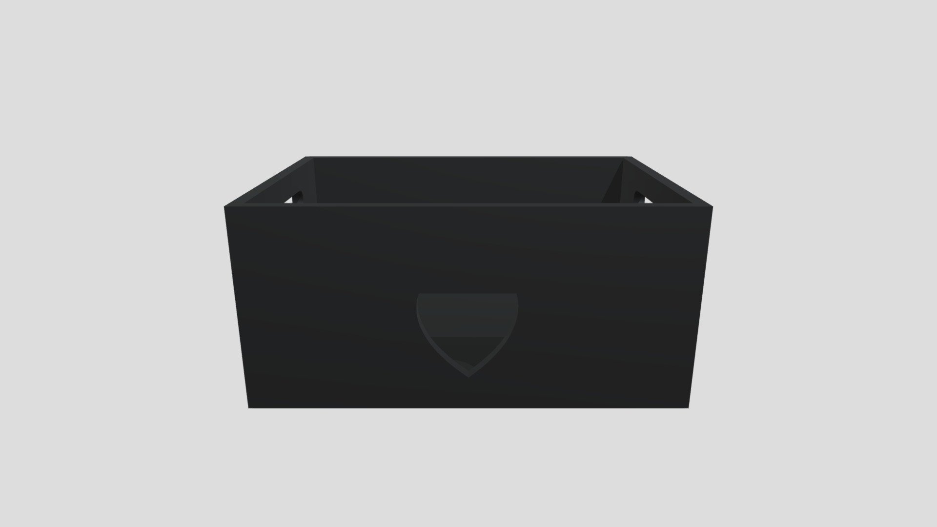 Wooden box with hearts