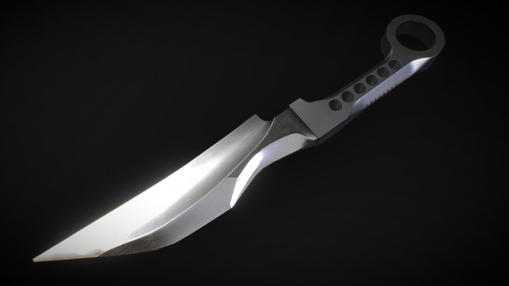 Combat Knife 3D Model