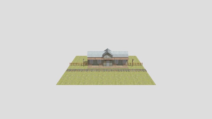 Railroad Station 3D Model