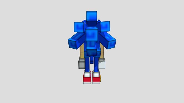 Minecraft Sonic 3D Model