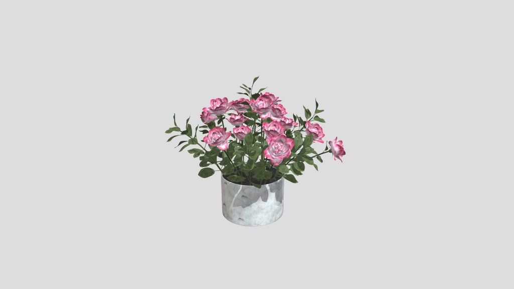 Pink Rose Planter