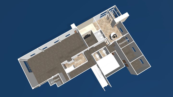Conference Space Layouts 3D Model