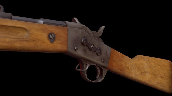 Remington Rolling Block Rifle 3D Model
