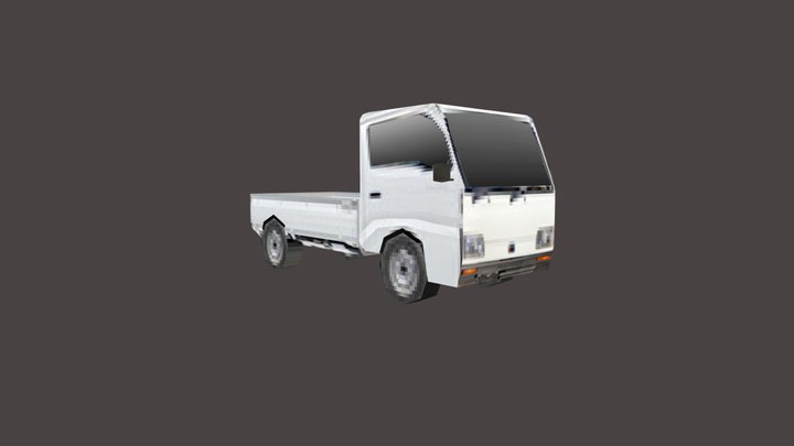 Ps1 90s Japanese truck 3D Model