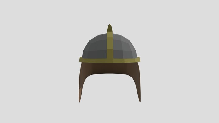 Low Poly Helmet 3D Model