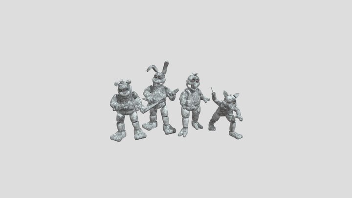 Fnaf 1 textures fine in blender 3D Model