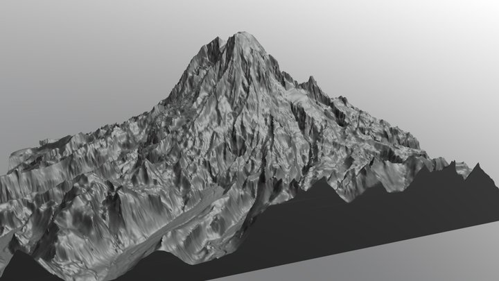 Mt. Rainier (Composite Volcano) 3D Model