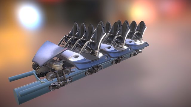 Extreme Rusher coaster 3D Model